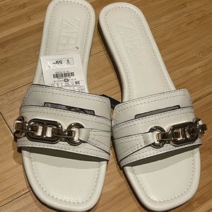Zara White Sandals in size 38 Brand New 2021 Summer collection